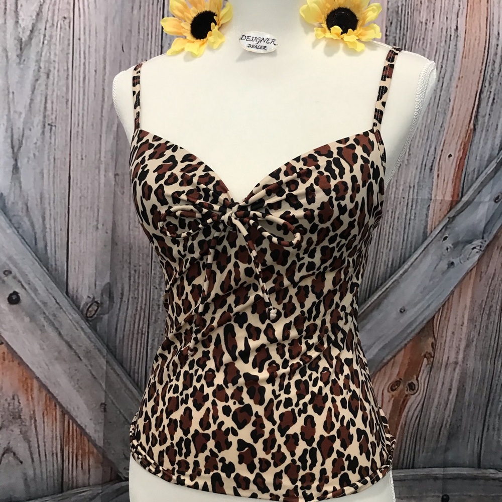 VICTORIA's SECRET Animal Print Tankini 34A VGV! - Picture 2 of 8
